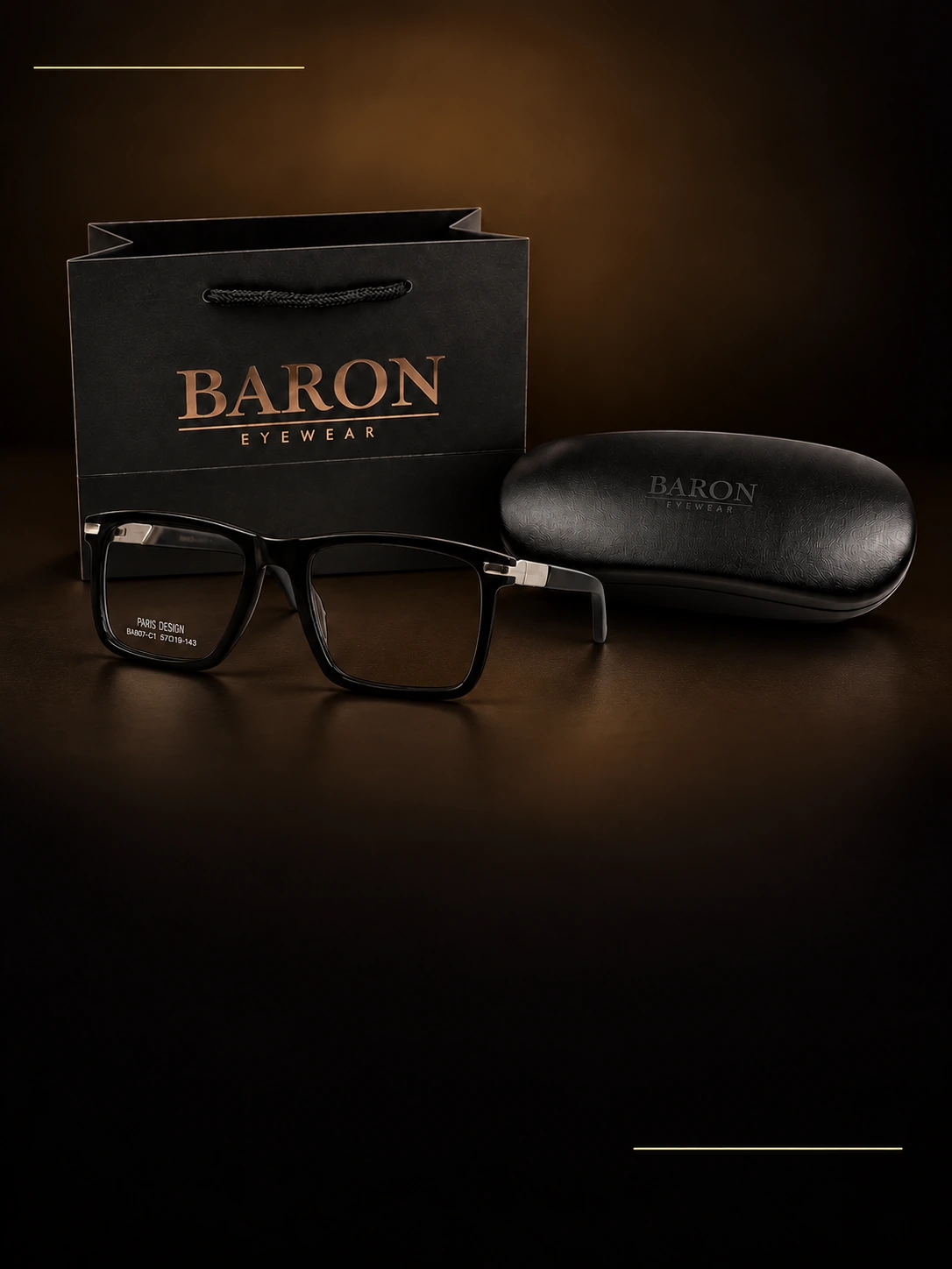 Montura y presentación real de la colección BARON Acetato Man